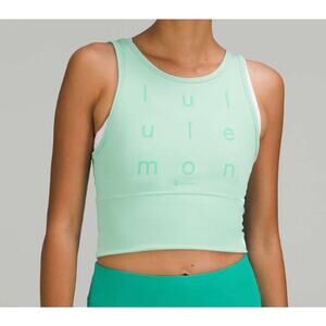 6621 NWT Lululemon Power Pivot Everlux Tank Top *Motif Wild Mint Sz 14